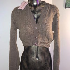 Brown Cropped sweater